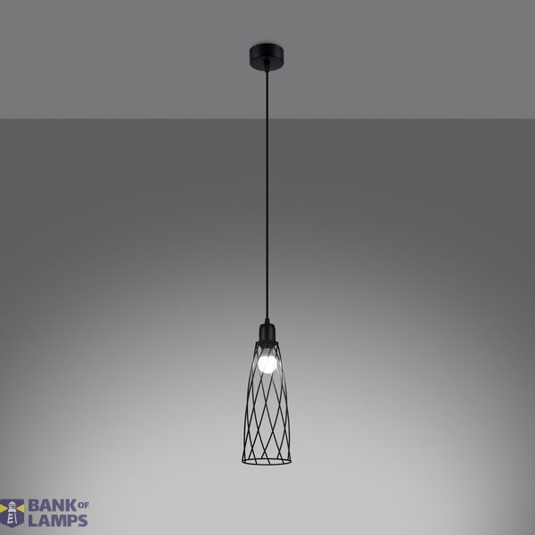 HANGING LAMP SUBA 1 BLACK E27 1X15W IP20 image 4