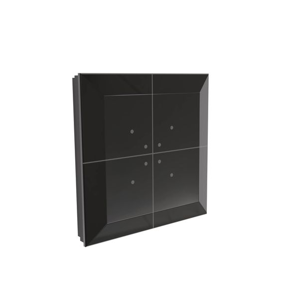 Glass touch button for home automation from any manufacturer 24V, black image 1