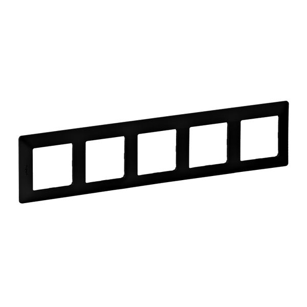 5 GANG PLATE MAT BLACK VALENA LIFE image 1