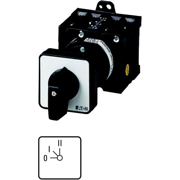 T3-1-15904/Z Step switches, T3, 32 A, rear mounting, 1 contact unit(s), Contacts: 2, 45 °, maintained, With 0 (Off) position, 0-I-II, Design number 15904 image 3