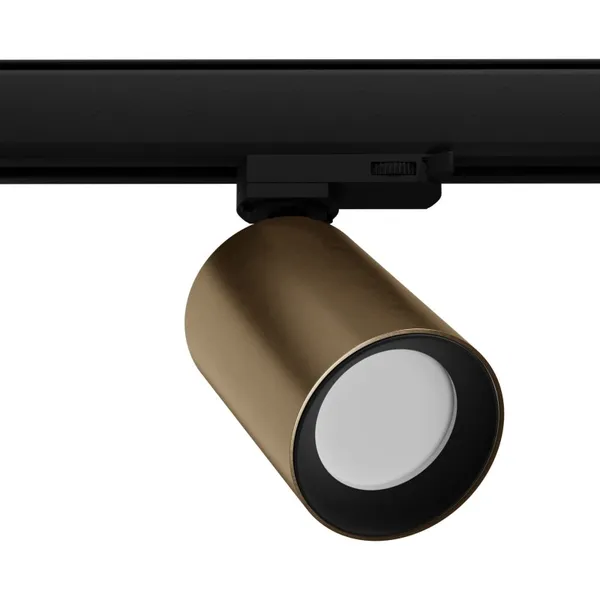 TRACK LAMP 3 PHASE TIVA BRUSHED BRASS GU10 4000K 7W 550LM image 1