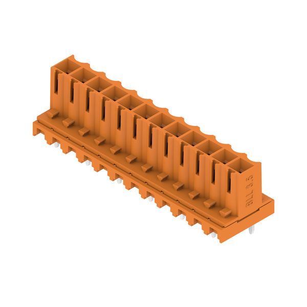 PCB plug-in connector, female header, closed side, THT solder connection, 3.50 mm, Number of poles: 12, 180°, Solder pin length (l): 3.2 mm, tinned, orange, Tube image 4