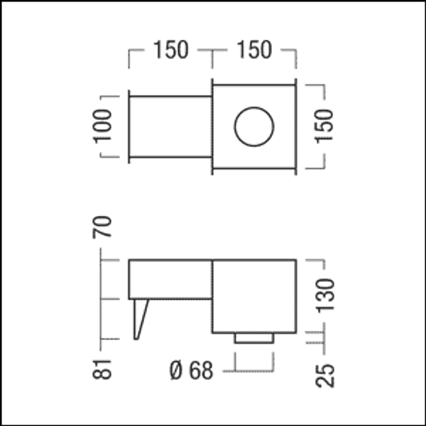 P-INF/EVO / DIAMO R68 CASTING SURROUND - concrete casting surround for DA 68 mm image 2