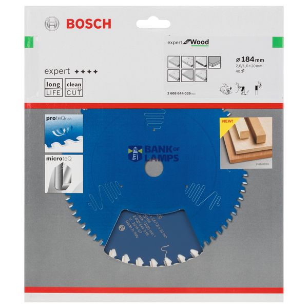 Circular saw blade Expert for Wood 184 x 20 x 2,6 mm, 40 image 2