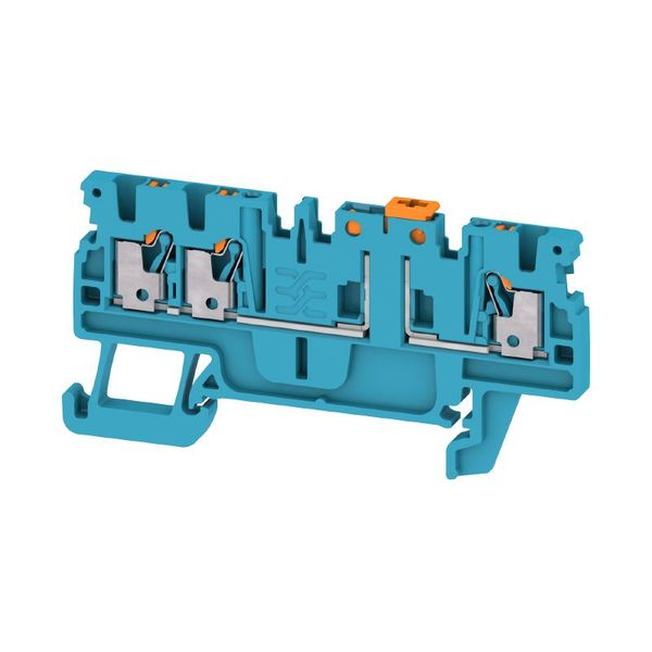 Disconnect and modular disconnect terminal, PUSH IN, 1.5 mm², 400 V, 10 A, blue image 1