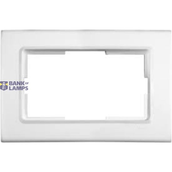 Linnera-Rollina Two Gang Flush Mounted Frame Beige image 1