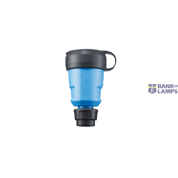 SCHUKO connector, blue, Elamid high performance plastic, IP44, with lid image 1