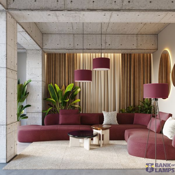 Floor lamp NEVIA burgundy image 7