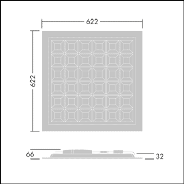 BETA CELL 4100 Q625 940 HF - Recessed LED luminaire image 3