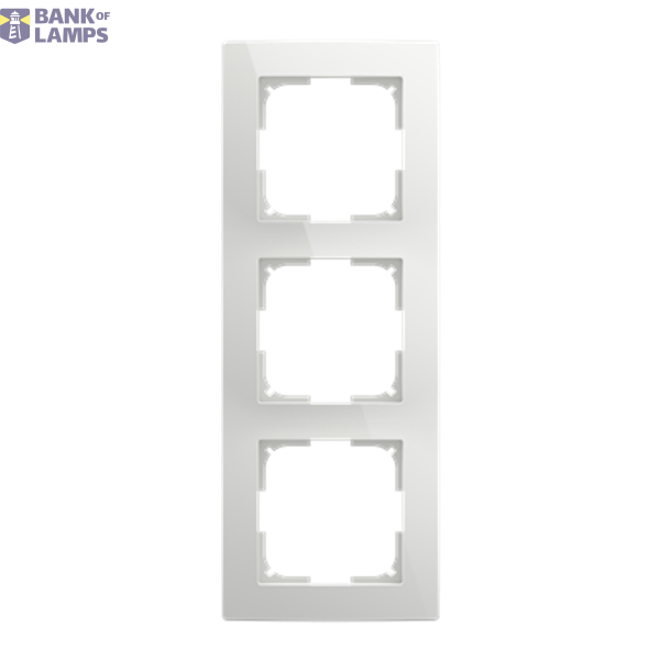 Cover Frame Basic55 3-Gang White image 1