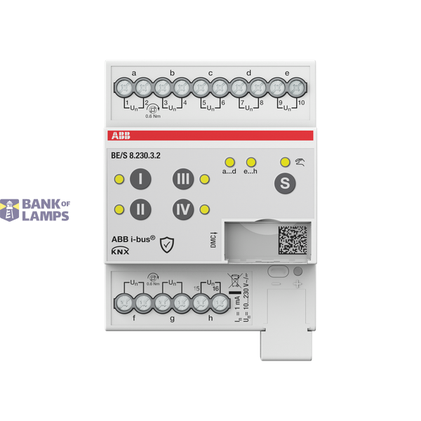 Binary Input, 8-fold, 10-230 V, MDRC  Manual Operation, MDRC image 1