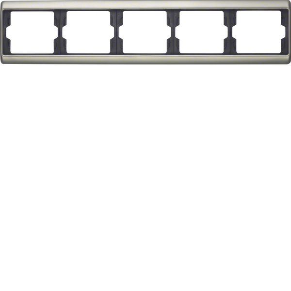 Frame 5gang horizontal Arsys stainless steel image 1