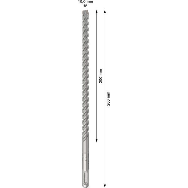 Hammer drill bit SDS-plus-5X 10 x 200 x 260 mm 10 pcs. image 2