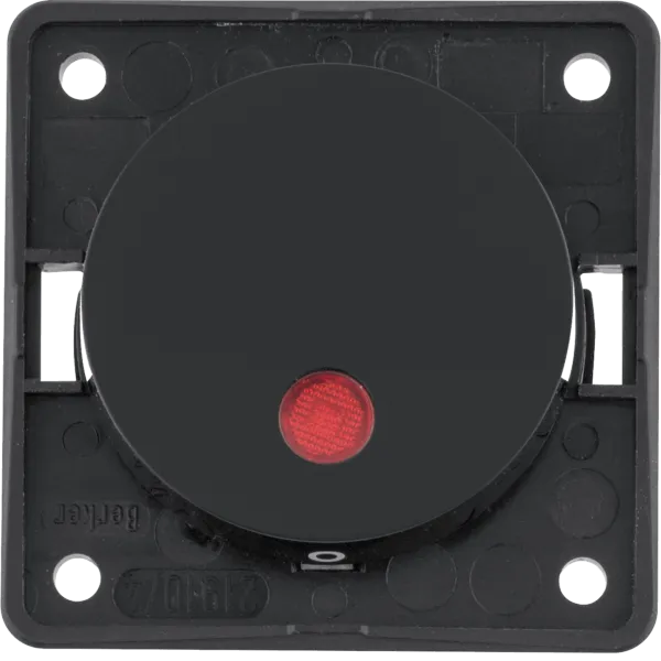 Control cradle 12V with red lens, Integro Flow/Pure, black, gloss image 1