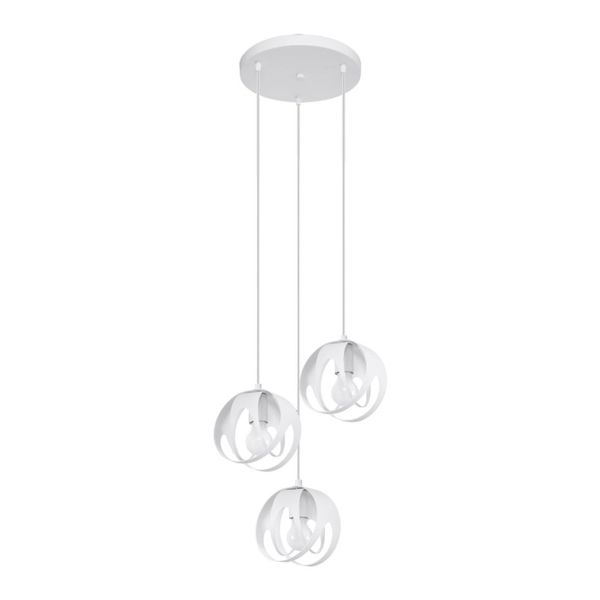 HANGING LAMP TULOS 3P WHITE E27 3X60W IP20 image 1