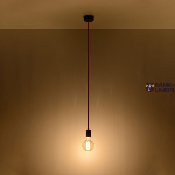HANGING LAMP EDISON BLACK E27 1X60W IP20 image 8