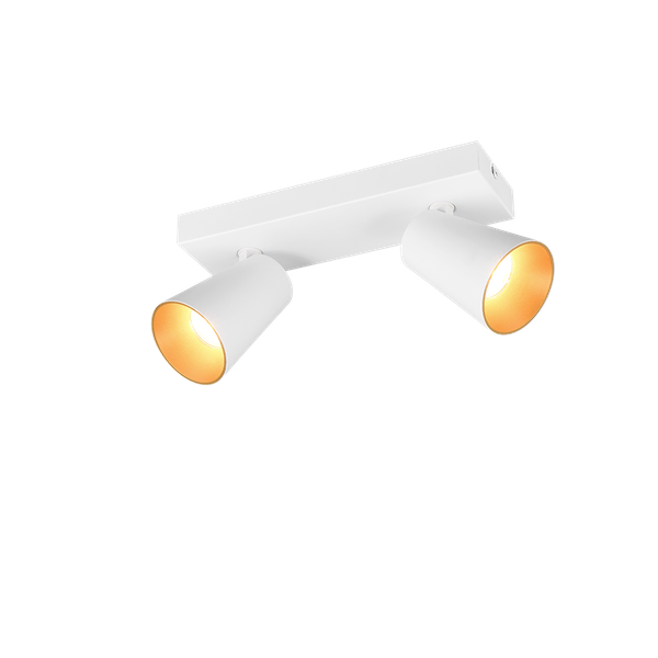 Sharp spot 2-pc GU10 matt white/gold image 1