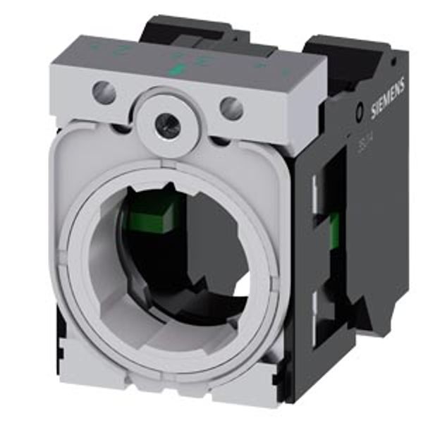 Holder for 3 modules, metal, 1 NO, 1 NO image 1