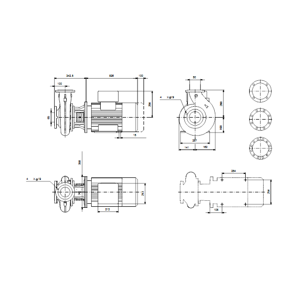 Norm block pump NB50-200/210 A-F2-A-BAQE 18.5kW 400D 2P image 2
