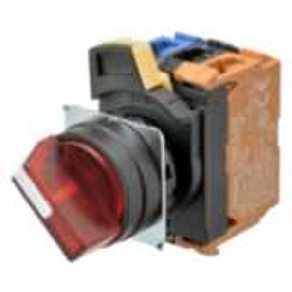 Selector A22NW Ã˜22, 2 position, Lighted, bezel PLASTIC, AUTO RESET ON A2240457R image 1