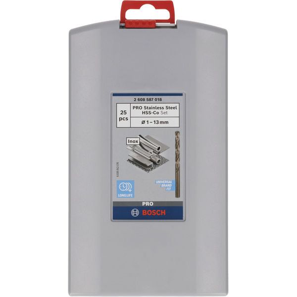 25-piece ProBox metal drill bit set HSS-Co, DIN 338 (cobalt alloy) 1 - 13 mm 25 pcs. image 2