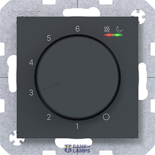 Room thermostat, heating/cooling, A.x/C.x, anthracite image 1