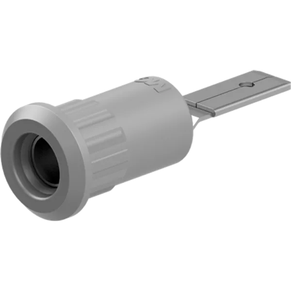 4 mm socket, plug-in connection, mounting Ø 8.2 mm, gray, 64.3013-28 image 1