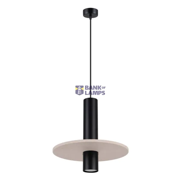 Pendant lamp PELTA 1 black/beige image 1