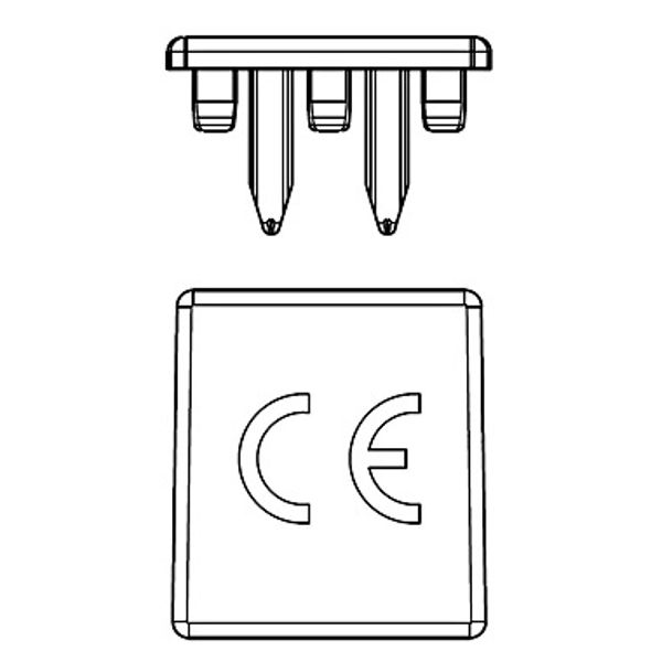 Busbar end- cap 3-pole, 16mmý image 1
