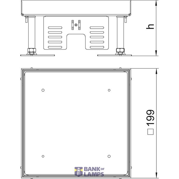 RKN2 4 MS 20 Square cassette blank 200x200mm image 2
