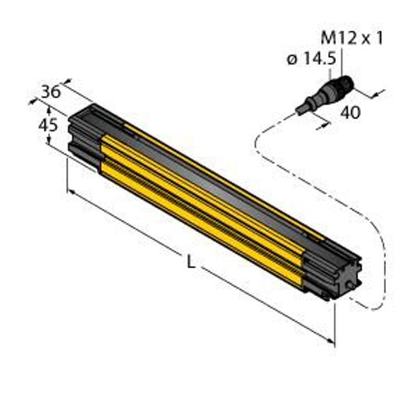 Safety Light Curtain Emitter/Receiver Pair   SLLP23-630P55 image 2