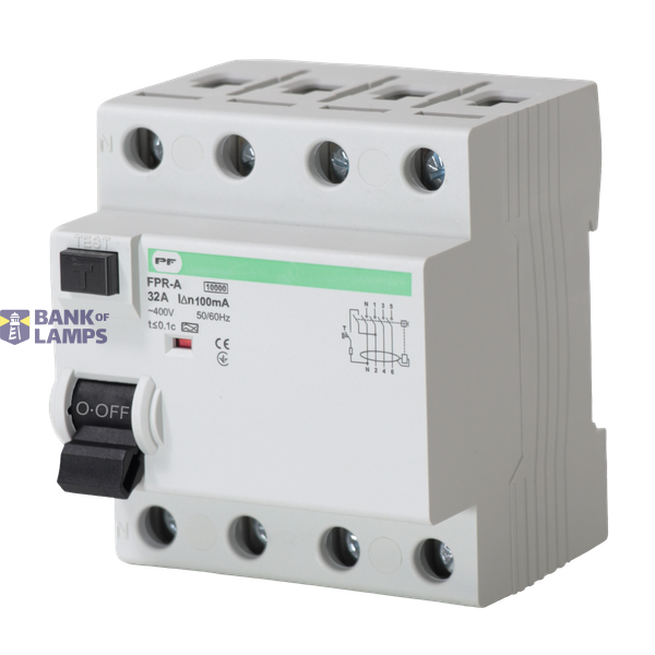 Residual current circuit breaker FPR-A 4P 32A 0,1A A-type image 1
