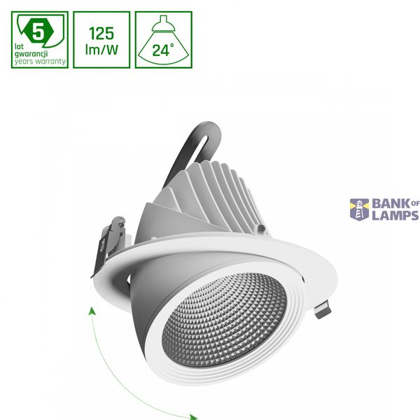 SAL SILENA 2 940 27W 230V 24deg White MESH image 1