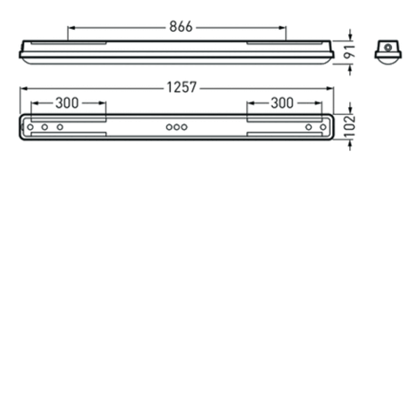 Weather-proof luminaires Oleveon Fit Diffuser Grey ETDD 28W 4000lm Lambertian (L) IP66 IK03 3 SDCM 7120151 image 1