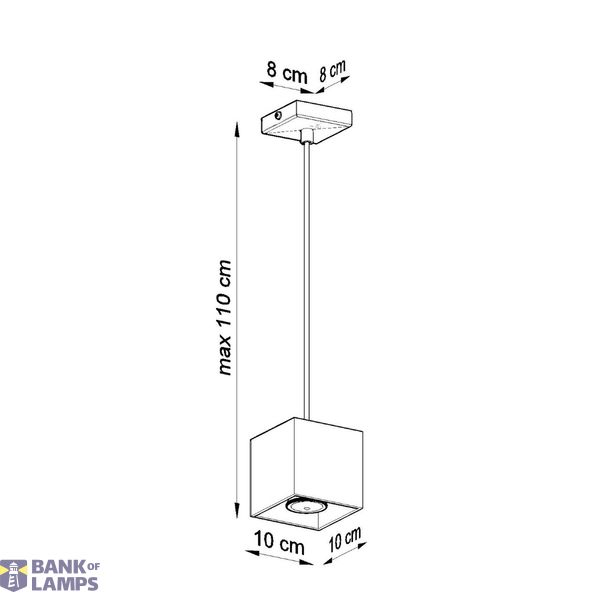 HANGING LAMP QUAD 1 GREY GU10 1X40W IP20 image 7