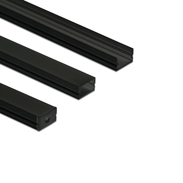 Attached aluminum profile PM 7x11mm without diffuser black 2m image 1