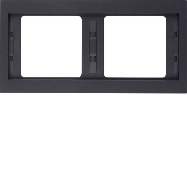 Frame 2gang hor., K.1, ant. matt, lacq. image 1