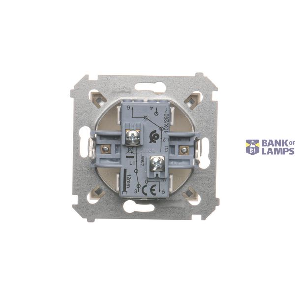 Three position (1-0-2) blind control double switch, 10A, Gold matt, metalic image 1