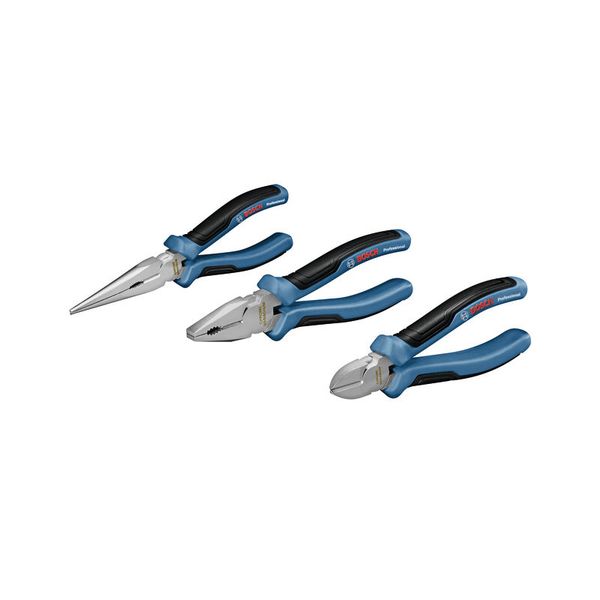 Plier Set: Combination Plier, Long Nose Plier,Diagonal Cutter image 1