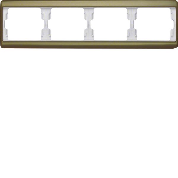 Frame 4gang horizontal Arsys gold, metal image 1