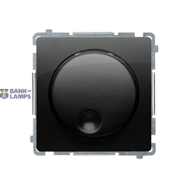 Rotary-push dimmer, black matt image 1