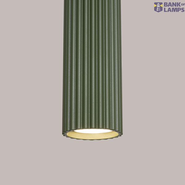 SINGLE HANGING LAMP ABOVE THE ISLAND TABLETOP, KARBON SERIES, OLIVE COLOUR image 7