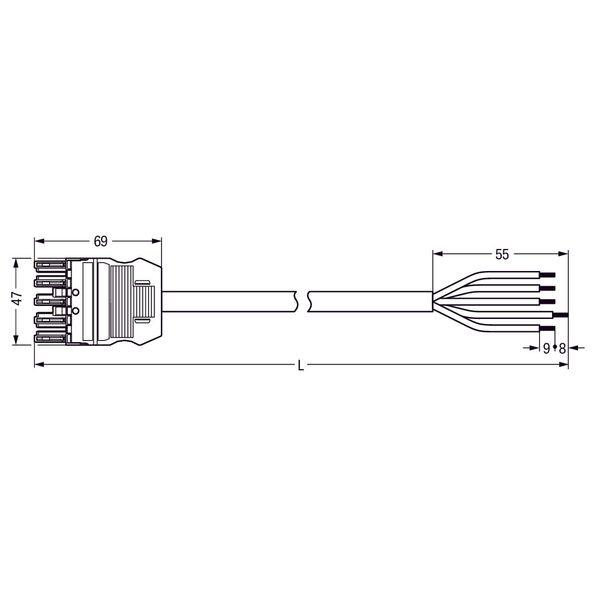 pre-assembled connecting cable Eca Plug/open-ended pink image 5