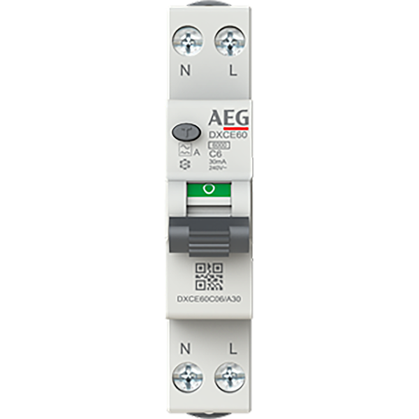 Compact residual current circuit breaker 1P+N C-Char. 6A, 30mA image 1