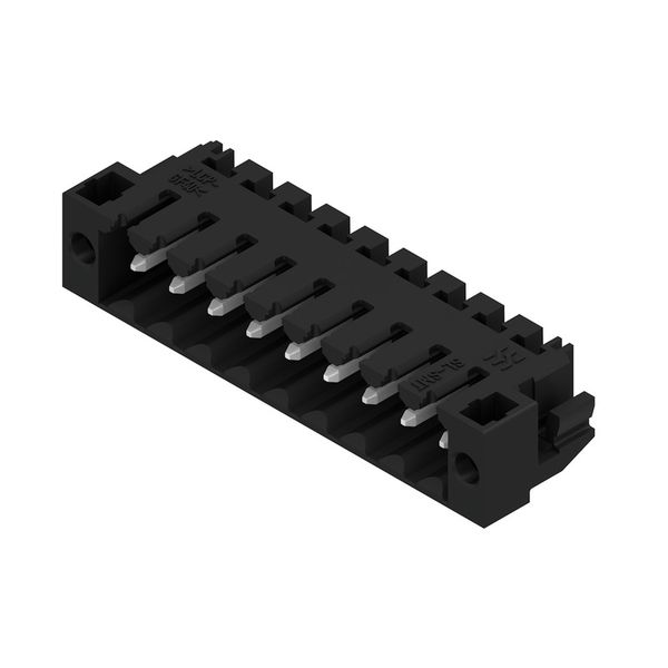 PCB plug-in connector, male header, Solder flange, THT/THR solder connection, 3.50 mm, Number of poles: 9, 90°, Solder pin length (l): 1.5 mm, tinned, black, Box image 4