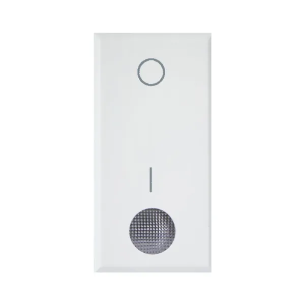SWITCH WITH BUD, WHITEK S44, 2P 16AX ILLUMINATED COLOUR RAL 9010 - MATT FINISH - 1 MOD. image 1