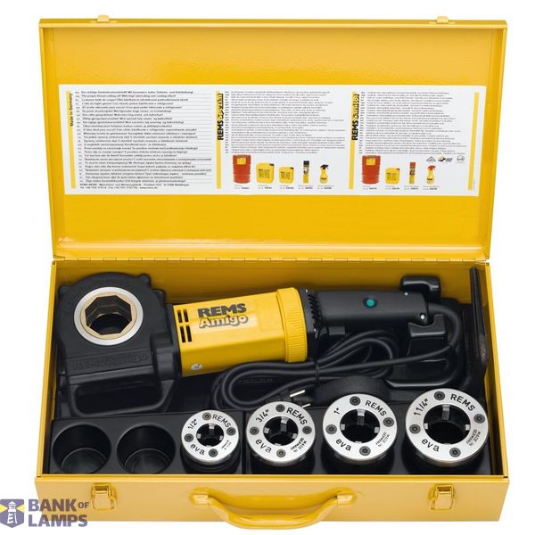 REMS Amigo Set electric thread tap for pipe threads R 1/2-3/4-1-11/4'' image 1