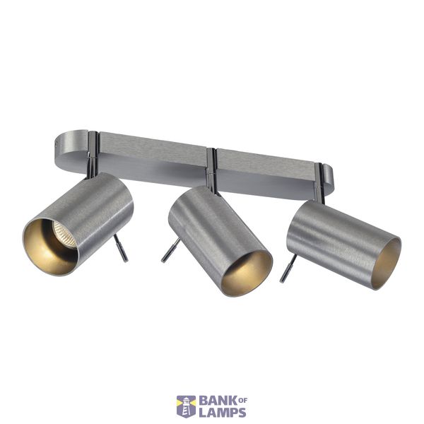 ASTO TUBE III wall and ceiling light, alu brushed, 3x GU10, max. 3x 75W image 3