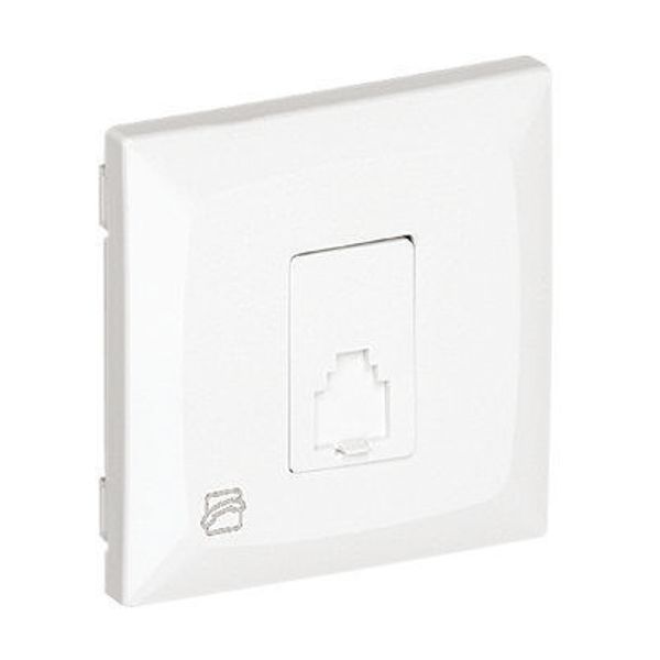 TELEPHONE SOCKET (4 CONDUCTORS) WHITE image 1