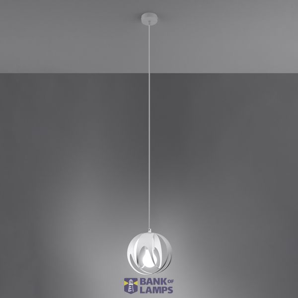HANGING LAMP TULOS 1 WHITE E27 1X60W IP20 image 2